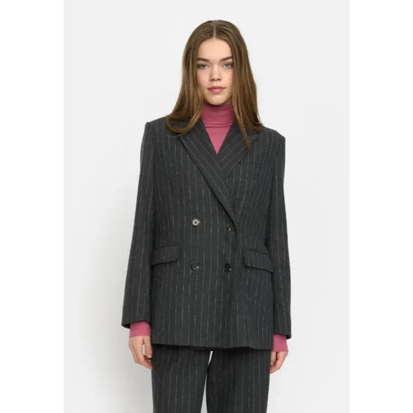 SR624-717 - 279 Dark Grey Melange - Extra 2 Soft Rebels Blazer SR624-717 SREmery Grijs