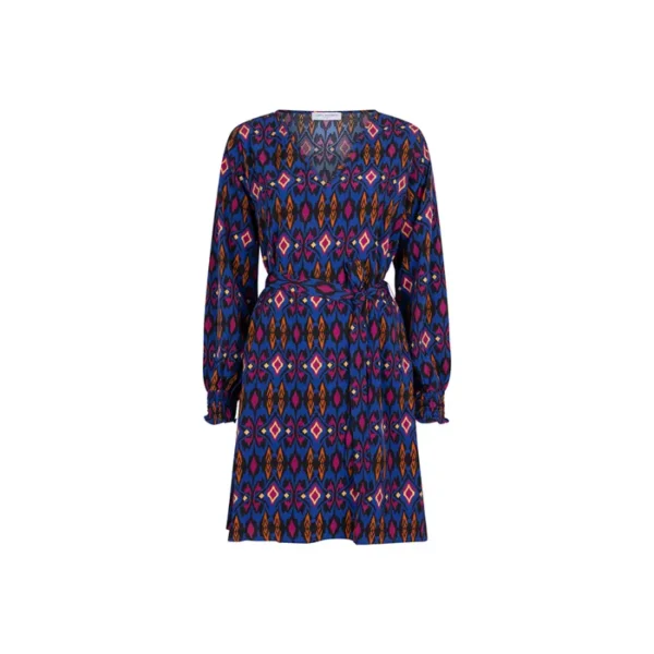 Dress Sofie - Blue stars print PL21 1 Lofty Manner Jurk Sofie PL21 Blauw