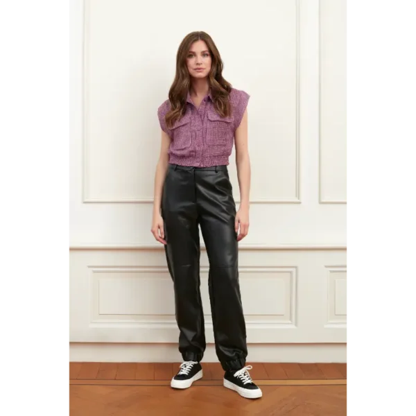 Lofty Manner Broek Lydia PL35 Zwart