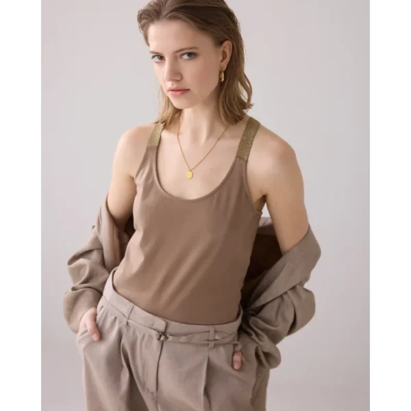 3s4483-30366C1703_T Summum Top 3s4483-30366 703 Khaki Groen