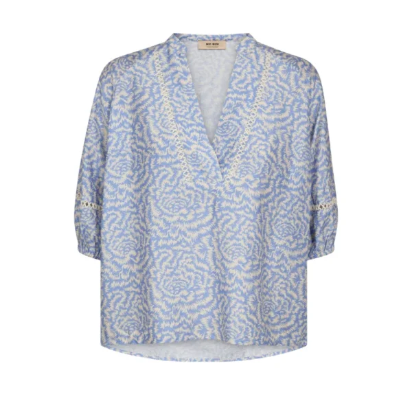 MOS-MOSH_SS25_180_169840 Mos Mosh Blouse MMaleyna 169840 Licht Blauw
