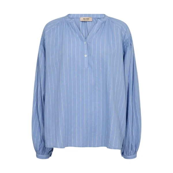 MOS-MOSH_SS25_827_169400 Mos Mosh Blouse MMsafi 169400 Licht Blauw
