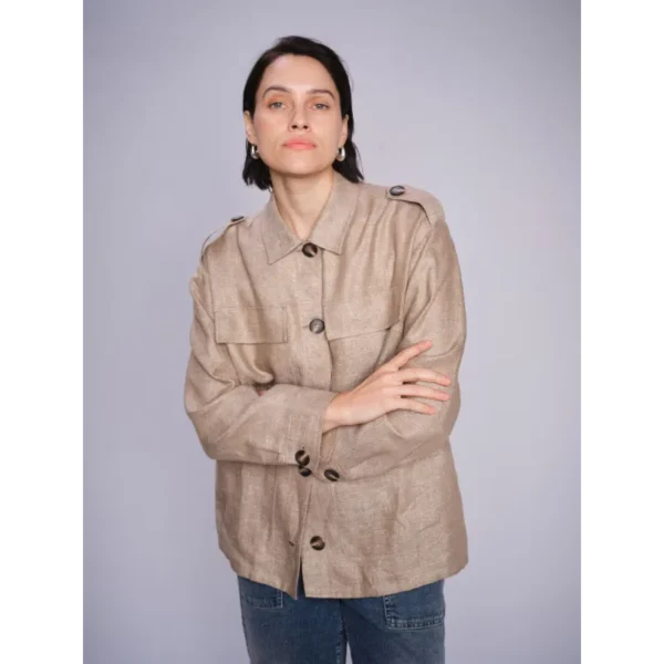 MOS-MOSH_spring_summer_2025_original_169560 662 MMAlfea Ellise Jacket Chocolate Chip - 170230 401 MMSagai Lupin Jeans Blue_1 Mos Mosh Blazer MMalfea 169560 Zand