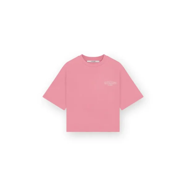 SS25_HOMAGE_H-CS25M67_OversizedTeeWithChestPrint_WashedPink_49,99-3486 Homage T-shirt H-CS25m67 Pink