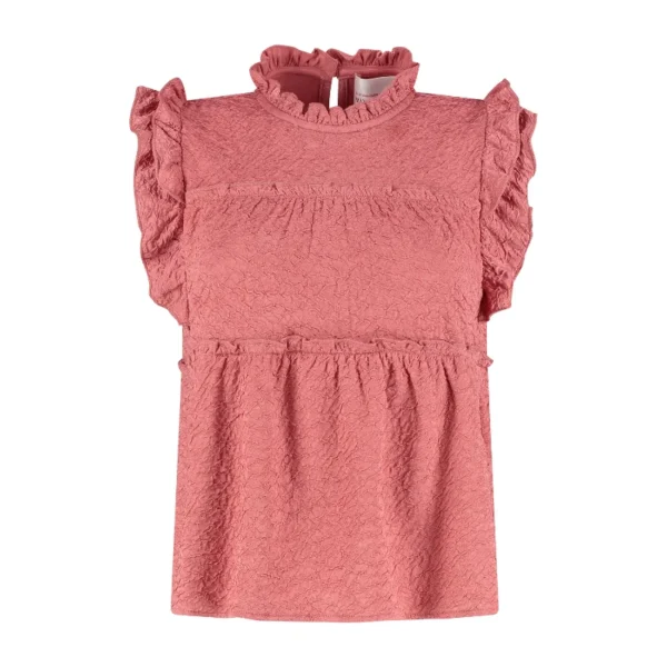 251-ST38_601_1_Front Studio Amaya Top Feline 251-ST38 Koraal