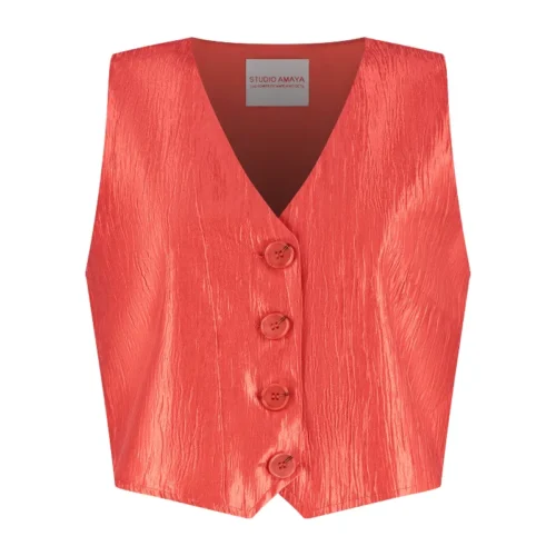Studio Amaya Gilet Cilou 251-ST42 Oranje
