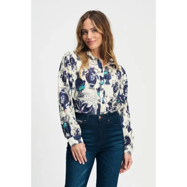 POM-Amsterda_SS25_100_SP9043 POM Amsterdam Blouse SP9043 Off-White