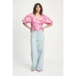 POM Amsterdam Top Floral SP9078 Roze