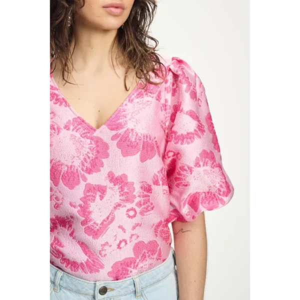 POM-Amsterda_SS25_500_SP9078_6 POM Amsterdam Top Floral SP9078 Roze