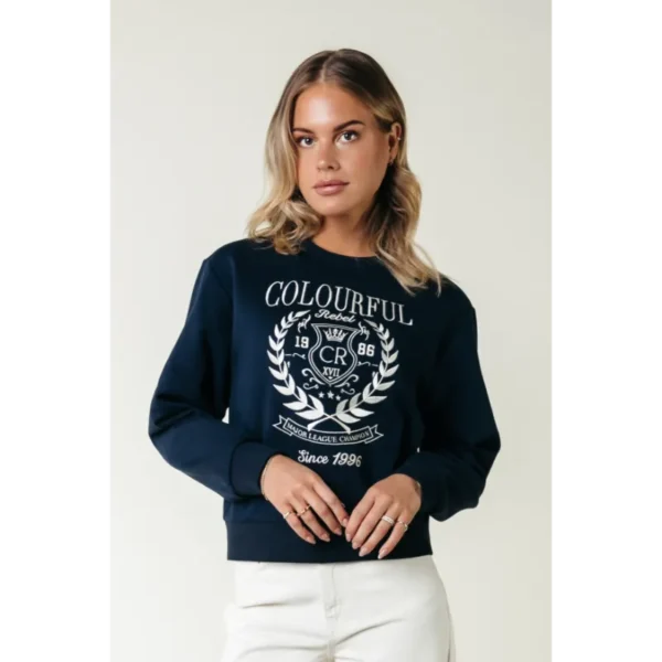 WS416792-509-Navy-22700 Colourful Rebel Sweater WS416792 Navy