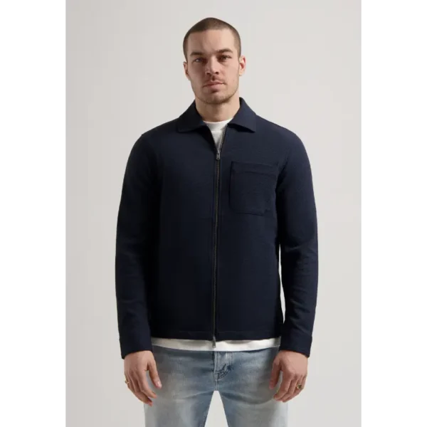 151030-SS25_649_1 Dstrezzed Overshirt Pike 151030-ss25 Dk. Navy