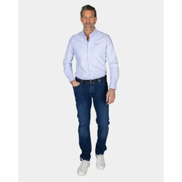 25an550 Blauw 4 NZA Overhemd Josue 25an550 Blauw