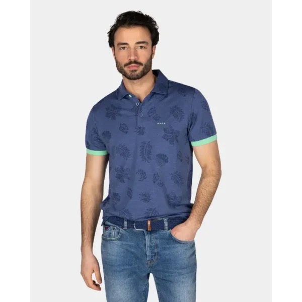 25bn106 Navy1 NZA Polo Dakota 25bn106 Donkerblauw