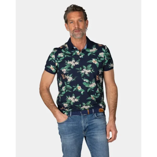 25bn114 Navy1 NZA Polo Ismael 25bn114 Donkerblauw