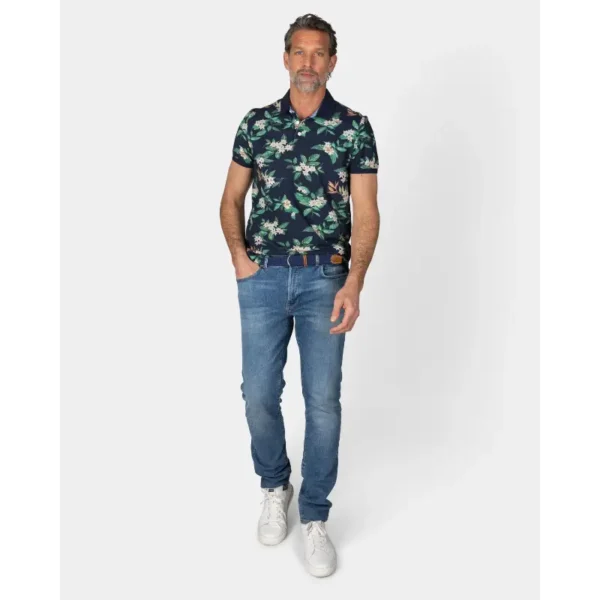 25bn114 Navy4 NZA Polo Ismael 25bn114 Donkerblauw