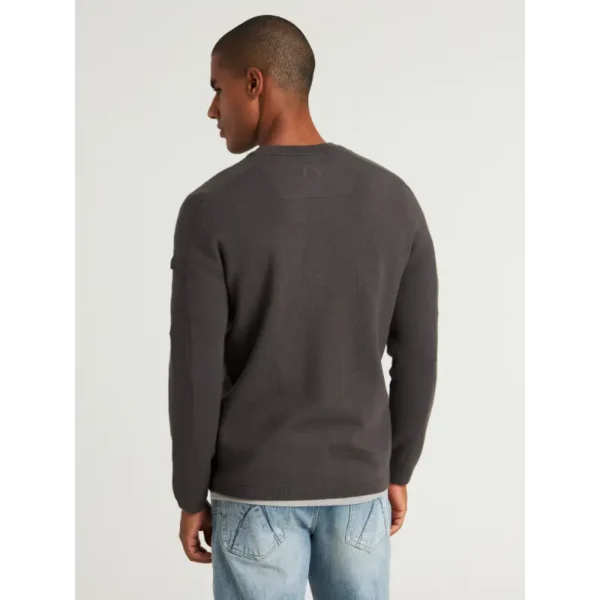 3111337071-E80_chasin_back_1 CHASIN Trui 3111337071 E80 Anthraciet