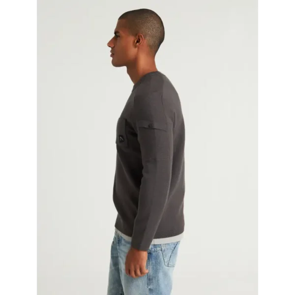 3111337071-E80_chasin_side_1 CHASIN Trui 3111337071 E80 Anthraciet