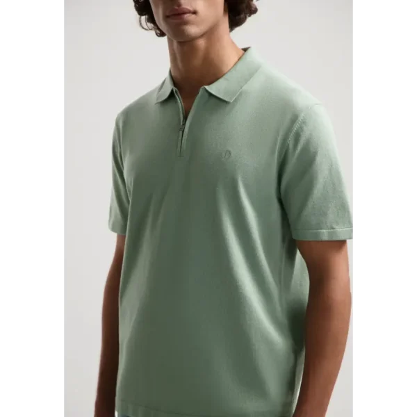 420062-SS25_561_3 Dstrezzed Polo Dorian Zip 420062-ss25 Lily Pad