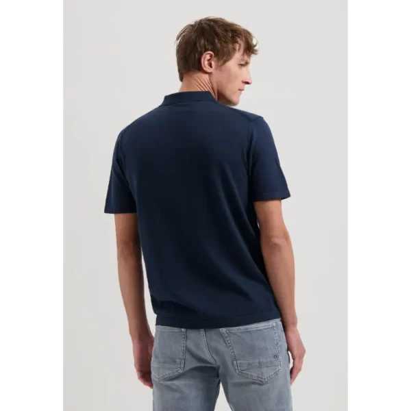 420062-SS25_649_2 Dstrezzed Polo Dorian Zip 420062-ss25 Dk. Navy