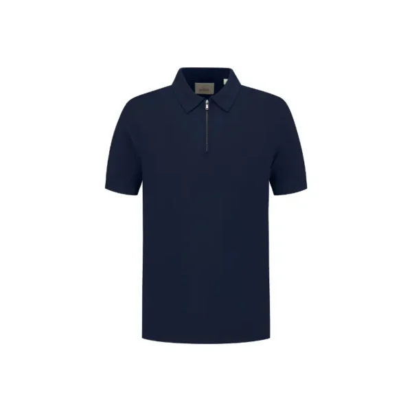 420062-SS25_649_50 Dstrezzed Polo Dorian Zip 420062-ss25 Dk. Navy