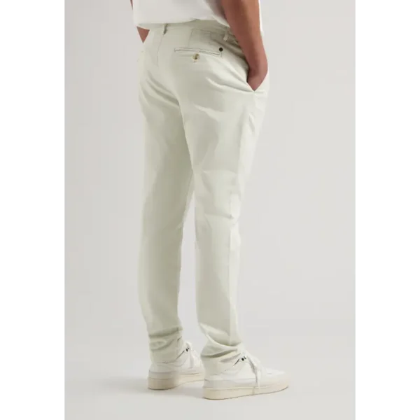 501700-SS25_107_2 Dstrezzed Broek Lancaster Twill Knit 501700-ss25 Silver Birch