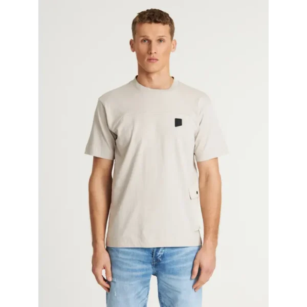 52110008-E81_chasin_front_1 CHASIN T-Shirt Versa 52110008 E81 Grijs