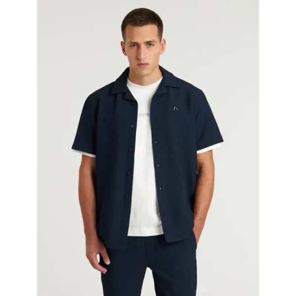 62120005-E63_chasin_front_1 CHASIN Overhemd Doby 62120005 E63 Donkerblauw