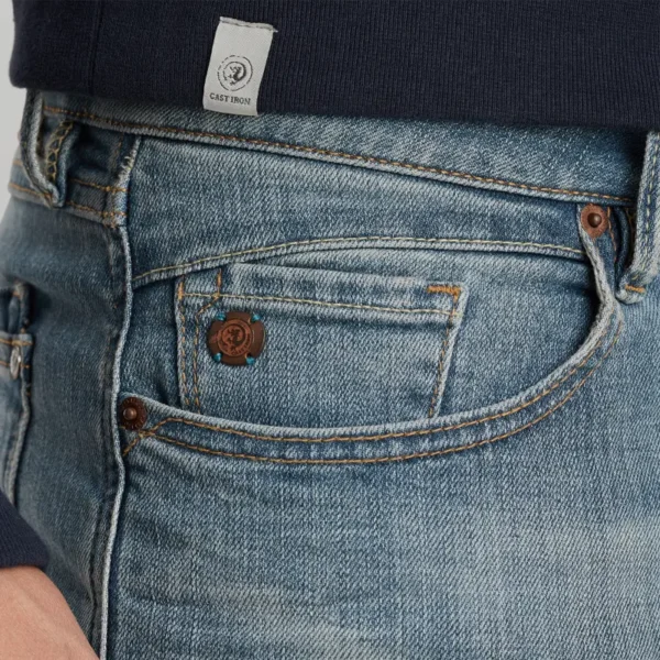 CTR2502707-DSF_model_6 Cast Iron Jeans Shiftback ctr2502707 Donkerblauw