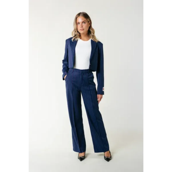 Colourful-Re_SpringSummer-2025_508_WP116528 Colourful Rebel Broek Rus Pinstripe wp116528 Dark Blue