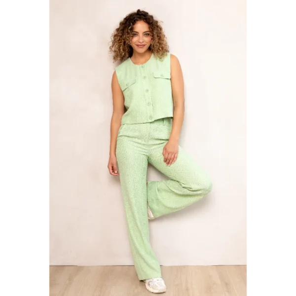 Freebird-Ico_summer-2025_91_Lolani-Wv-Boucle-Shine-25-1_2 Freebird Broek Lolani Licht Groen