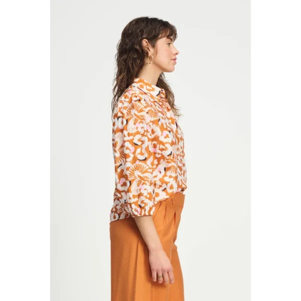POM-Amsterda_SS25_300_SP9139_4 POM Amsterdam Blouse Adventure SP9139 Oranje