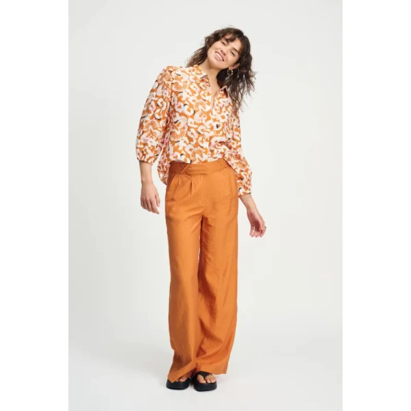 POM-Amsterda_SS25_300_SP9139_5 POM Amsterdam Blouse Adventure SP9139 Oranje