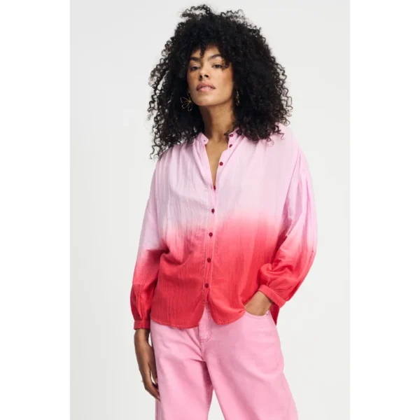 POM-Amsterda_SS25_400_SP9080 POM Amsterdam Blouse Faded SP9080 Rood