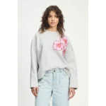 POM Amsterdam Sweater Floral SP9117 Grijs