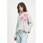 POM Amsterdam Sweater Floral SP9117 Grijs