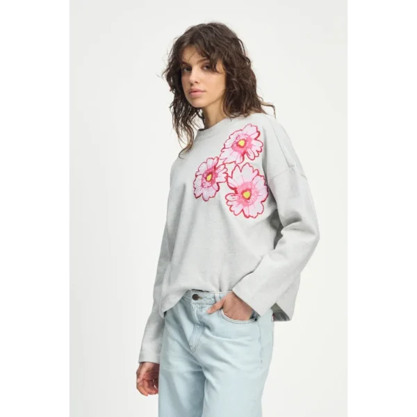 POM-Amsterda_SS25_800_SP9117_3 POM Amsterdam Sweater Floral SP9117 Grijs