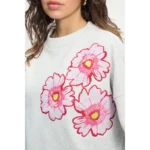 POM Amsterdam Sweater Floral SP9117 Grijs