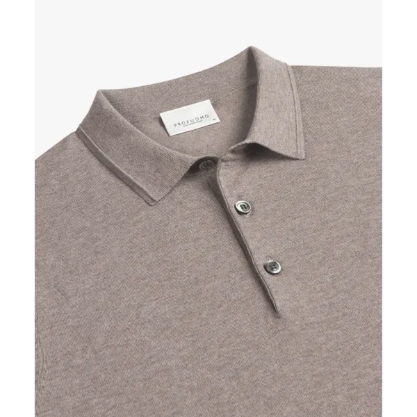 PPWD10001C_102 Profuomo Luxury Polo PPWD10001c Bruin