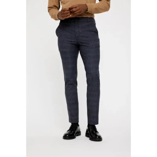 PLAIN Broek Josh 30884 Dark Blue Check