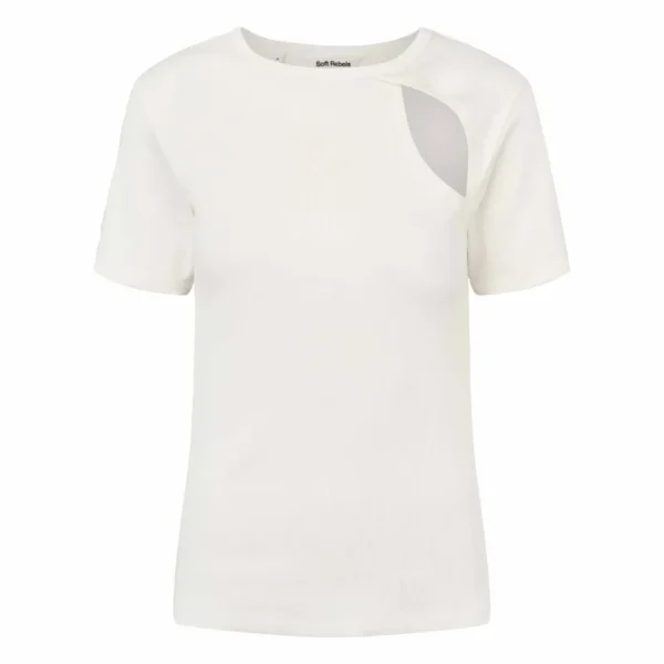 SR225-302 - 002 Snow White - Extra 1 Soft Rebels T-shirt sr225-302 SRAdelynn Wit