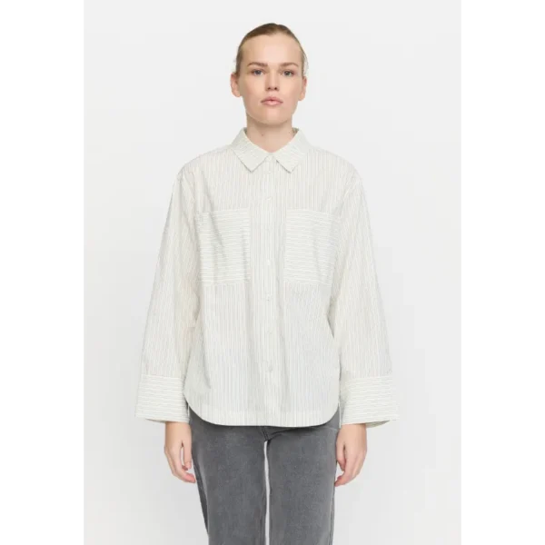 SR225-704 - 232 Snow White Stripe - Extra 2 Soft Rebels Blouse sr225-704 SRPeggy Off-White