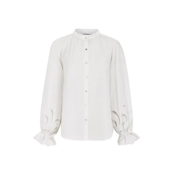 SR225-901 - 002 Snow White - Extra 1 Soft Rebels Blouse sr225-901 SRDemi Wit