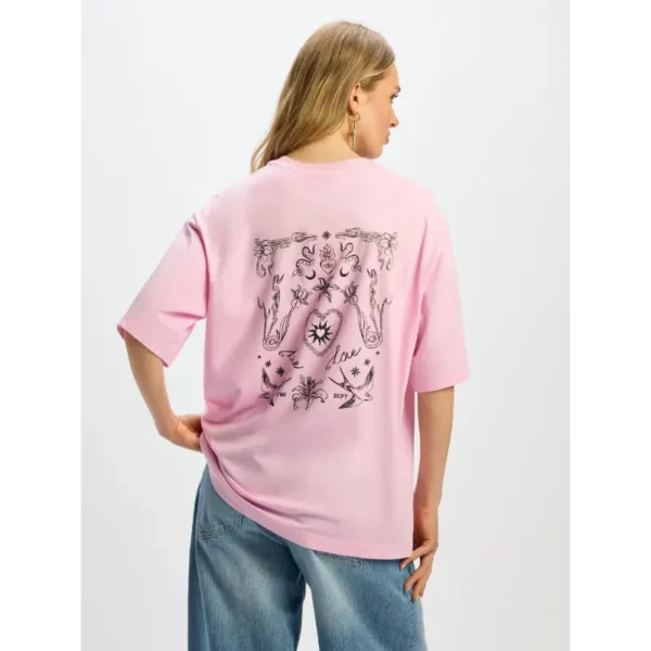 R2503722636_300_02 Refined Department T-shirt Maggy r2503722636 Roze