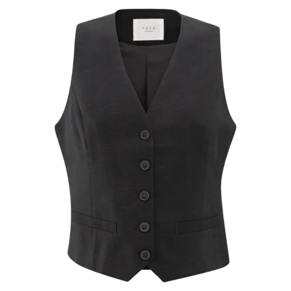 01-521002-505_99989 Yaya Gilet 01-521002-505 Zwart