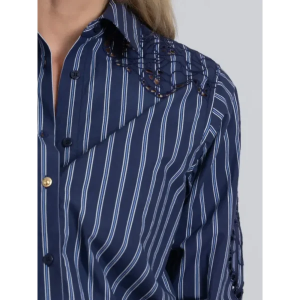 FH6628_2502_7824_1 Fifth House Blouse Georgie FH6-628 2502 Donkerblauw