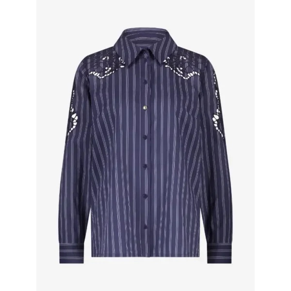 FH6628_2502_7824_2 Fifth House Blouse Georgie FH6-628 2502 Donkerblauw