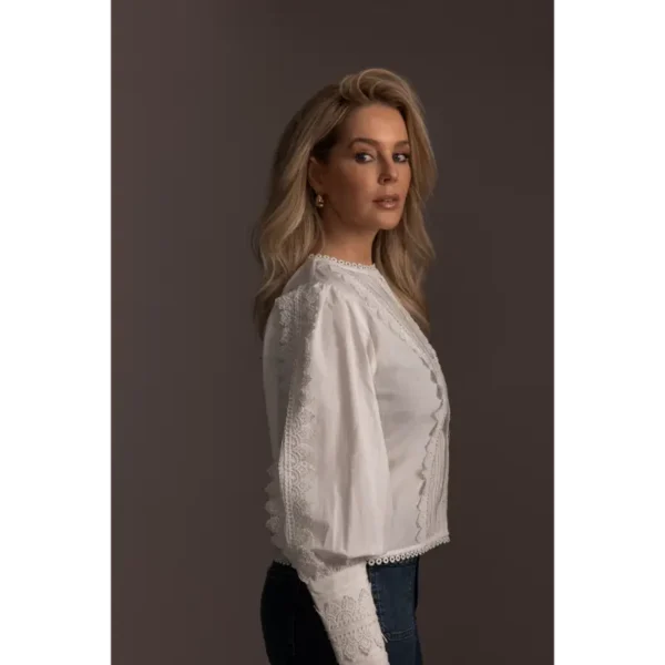 FIFTH HOUSE - 2502 Main Summer - 02 Fifth House Blouse Geneve FH6-641 2502 Star White