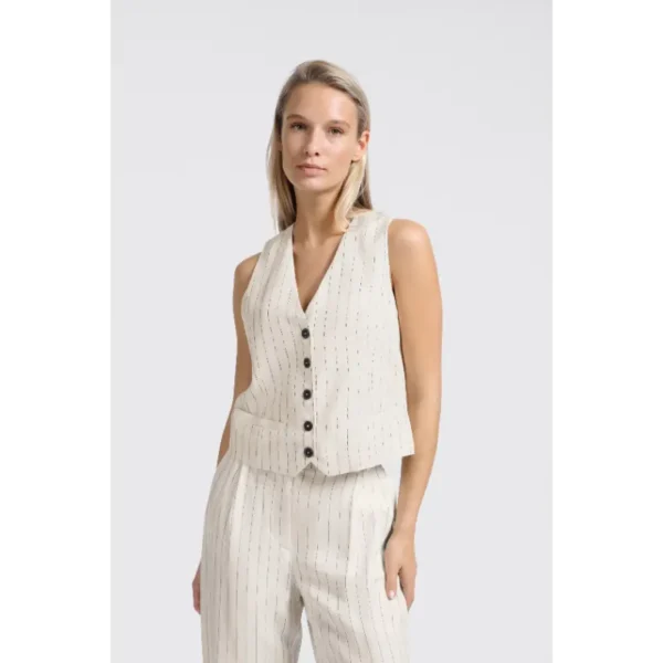 L_25S_01-301202-505_999881_01-521003-505_999881-004-10199 Yaya Gilet 01-521003-505 Beige