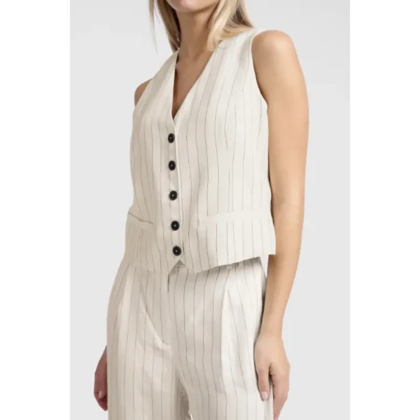 L_25S_01-301202-505_999881_01-521003-505_999881-004-10221 Yaya Gilet 01-521003-505 Beige