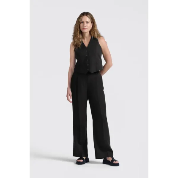 L_25S_01-521002-505_99989_01-301196-505_99989-030-06487 Yaya Gilet 01-521002-505 Zwart